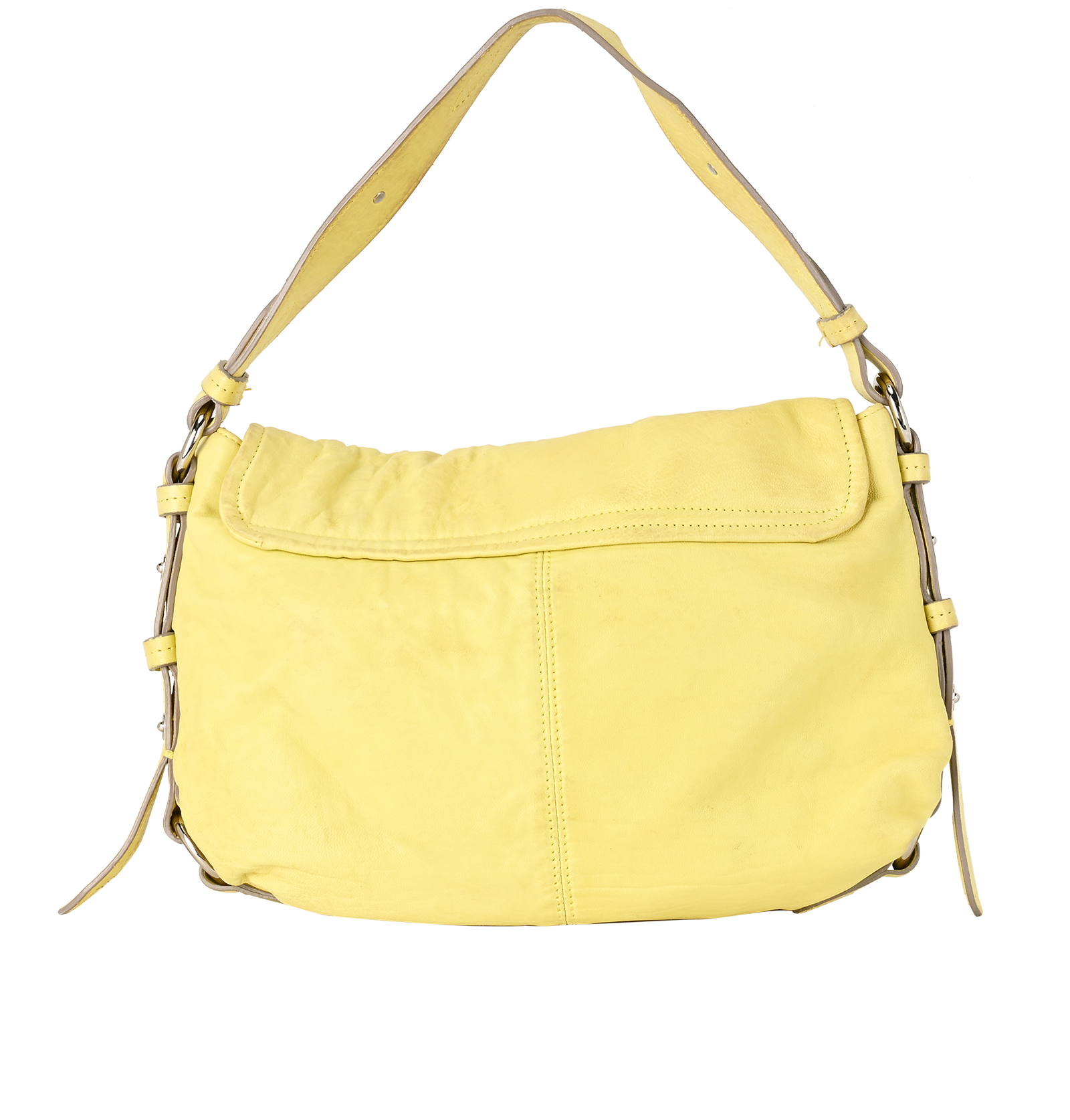 Hayden, &pound;195, Handbags, Yellow, Leather, Back view
